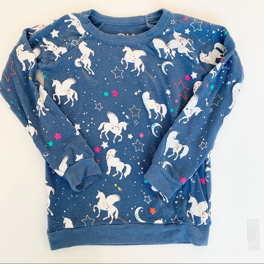 Chaser 7 6 Blue Unicorn Sweatshirt